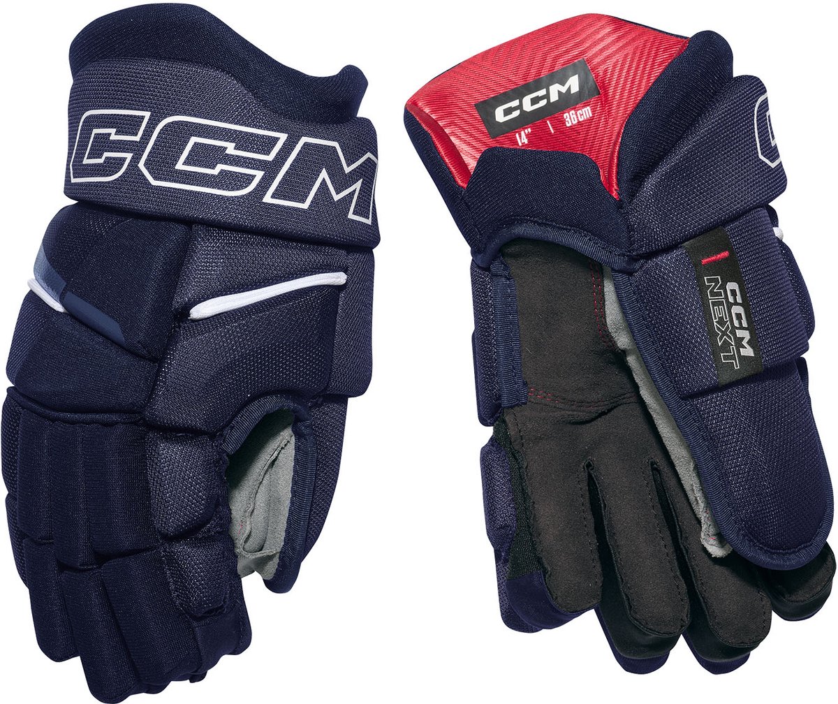 CCM Next 26 IJshockeyhandschoenen - Junior - Navy/Wit - 12 - Sensalast - Anatomisch