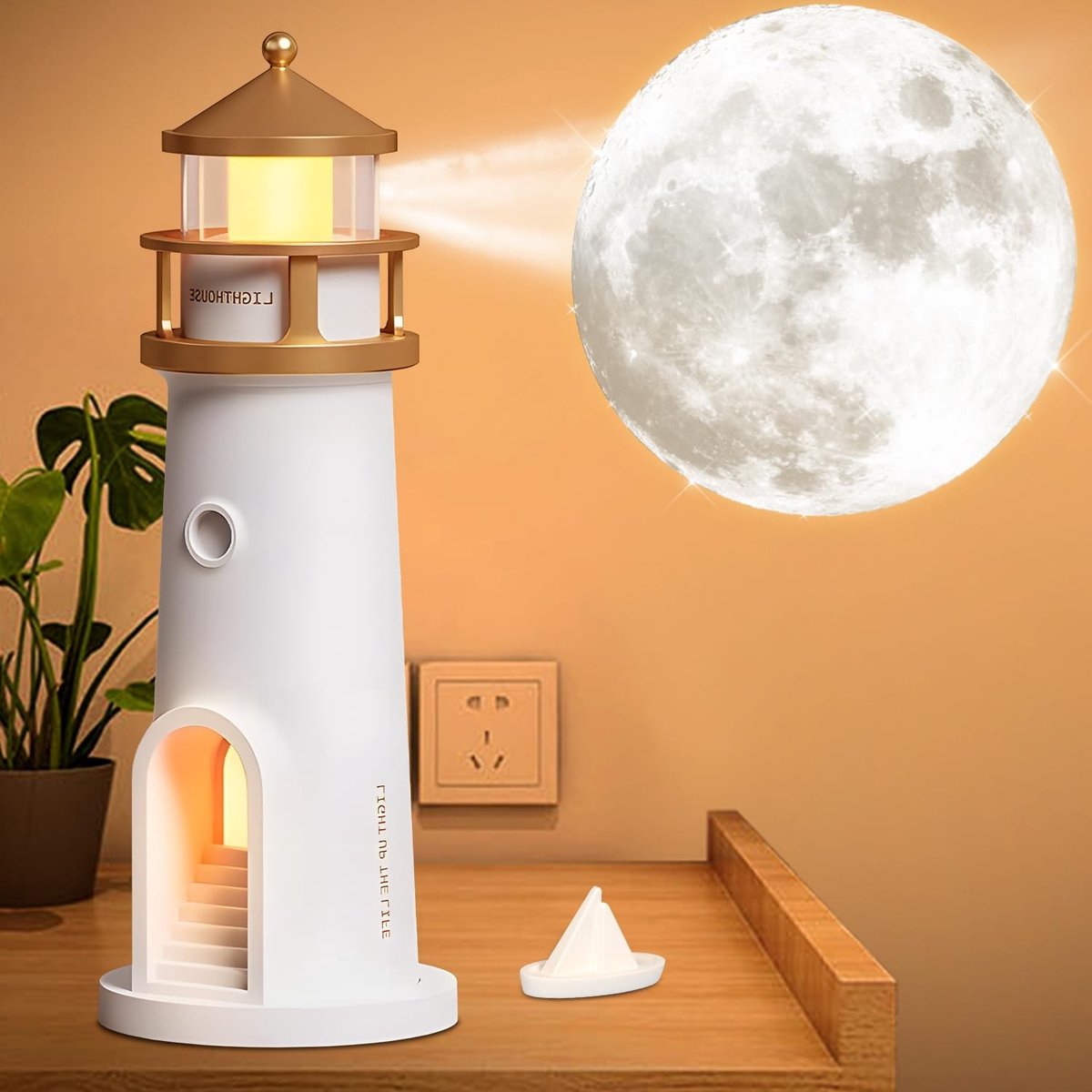 Omgoods - Draadloze Maanprojectielamp met Afstandsbediening