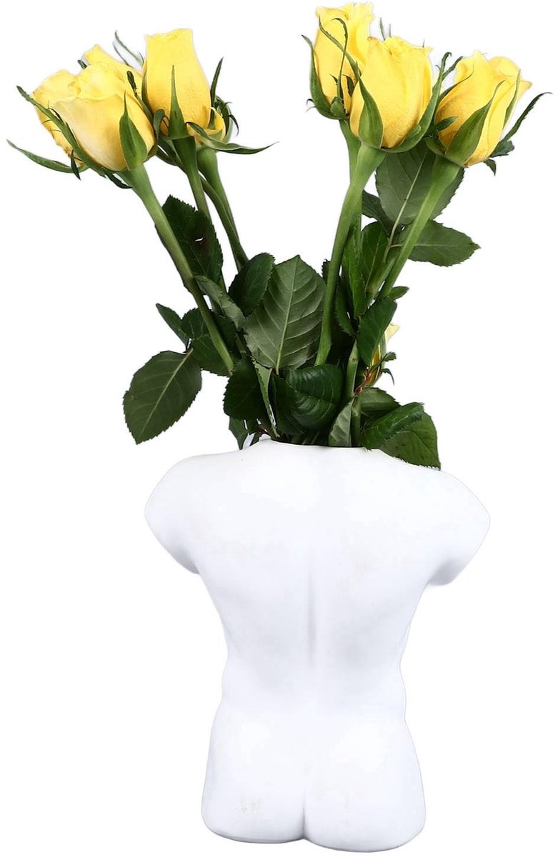 Omgoods - Sculpturale Body Vase van Aardewerk voor Bloemen