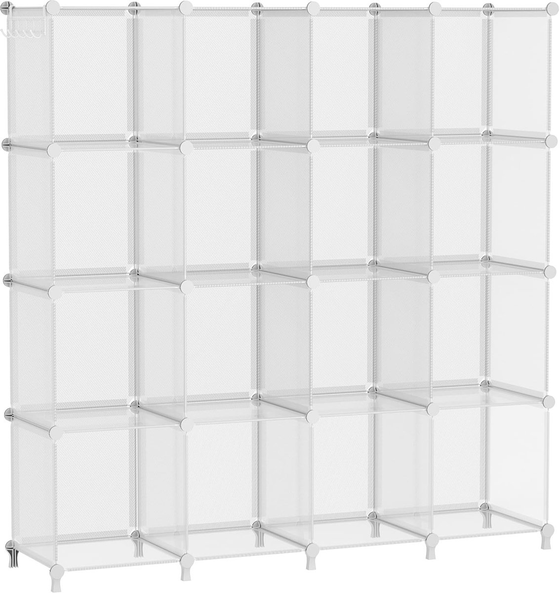 Omgoods- Opbergkast Verstelbaar - Opbergkasten met Deuren - Opbergkast Binnen - Opbergkast Dicht - Opbergkast Speelgoed - 16 Kubussen - Opbergmeubel