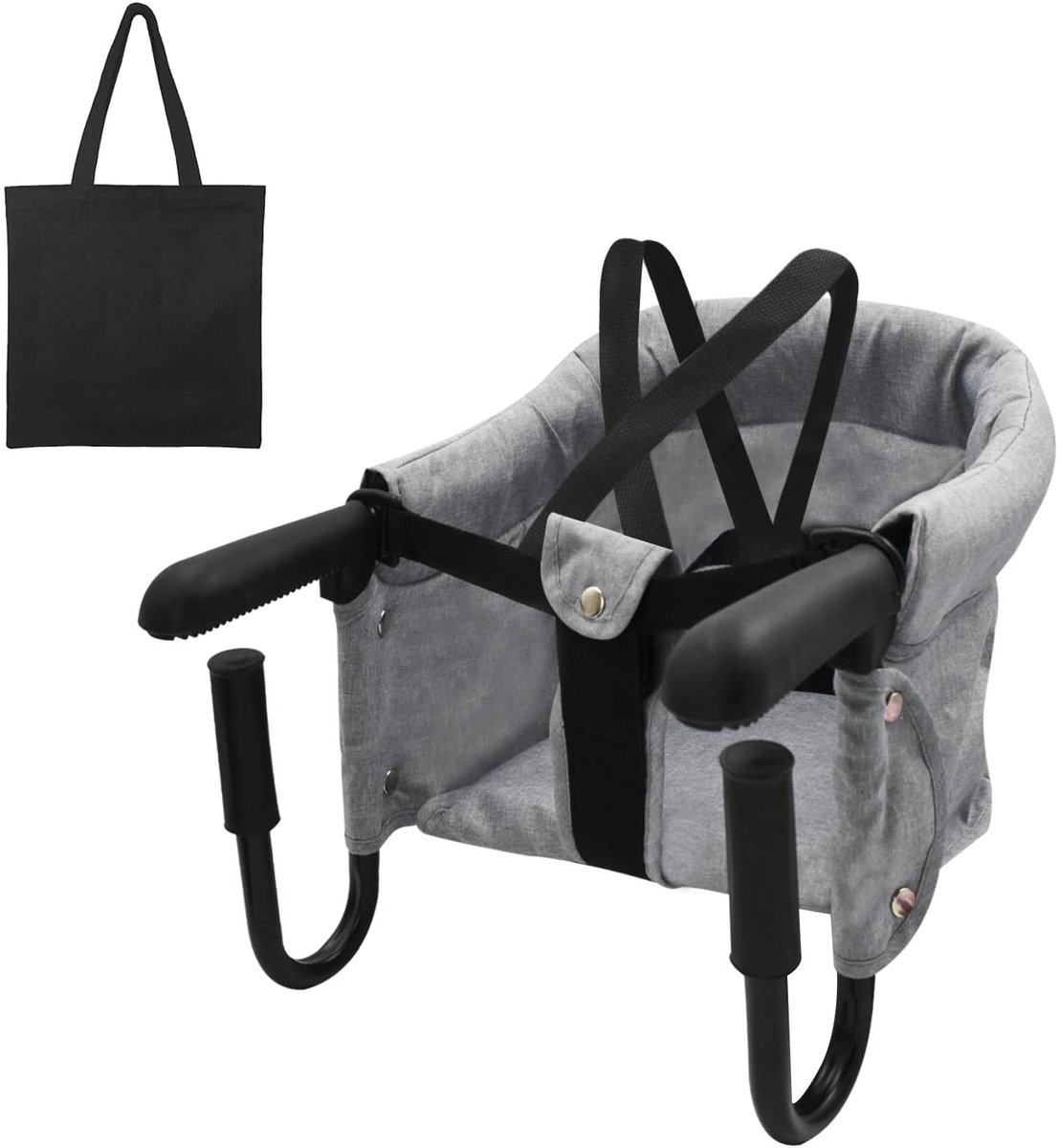 Omgoods - Opvouwbare Baby Eetstoel voor Thuis en Reizen - Gemakkelijk Bevestigbare Stoel
