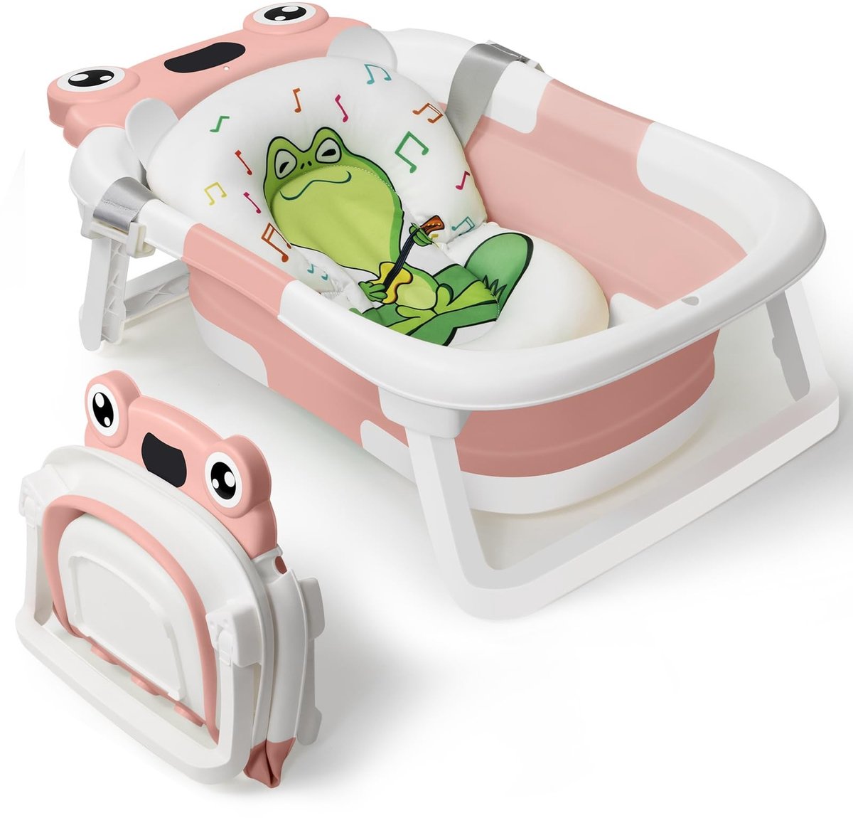 Omgoods- Babybad opvouwbaar - Draagbaar peuterbad - Antislip - Zacht kussen - Ruimtebesparend - Hoogwaardige materialen - Babybadje