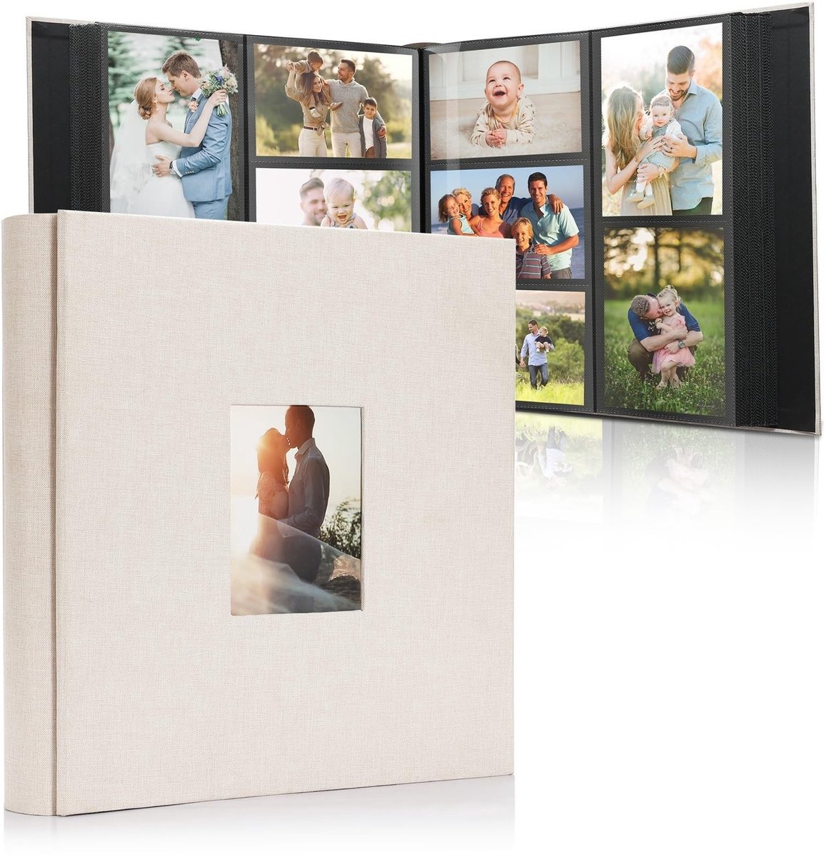 Omgoods - Groot Fotoalbum voor 1000 Foto's met Linnen Binding