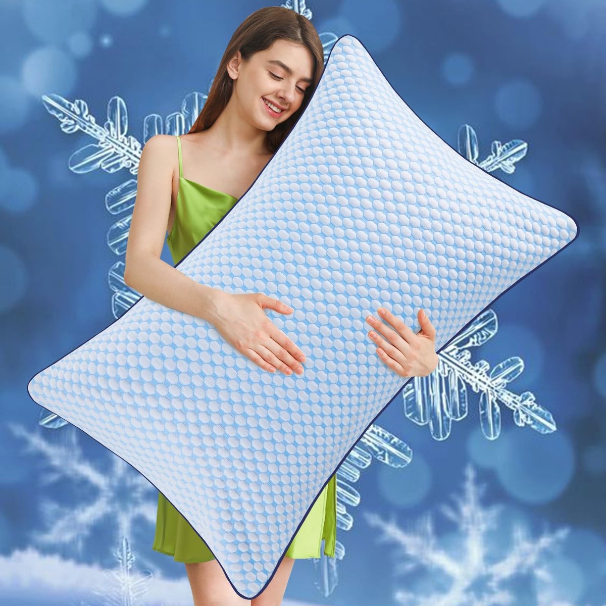 Omgoods - Ergonomisch Traagschuim Hoofdkussen 40x80cm met Koelend Effect - Verstelbaar