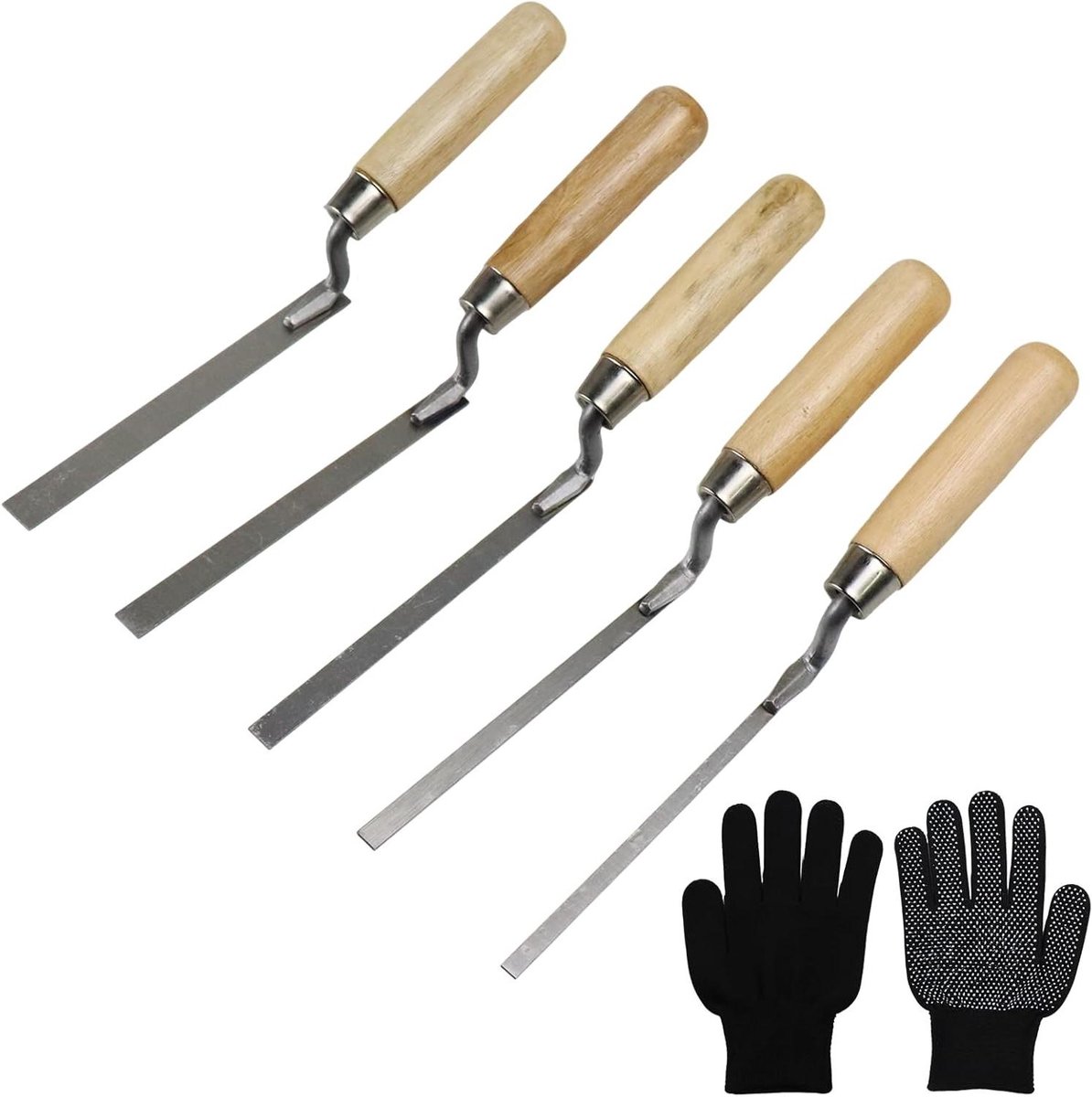 Voegtroffel Set - Troffel Set - Tegels Afvoegen - Antislip Rubberen Greep - 5 Stuks - N.v.t.
