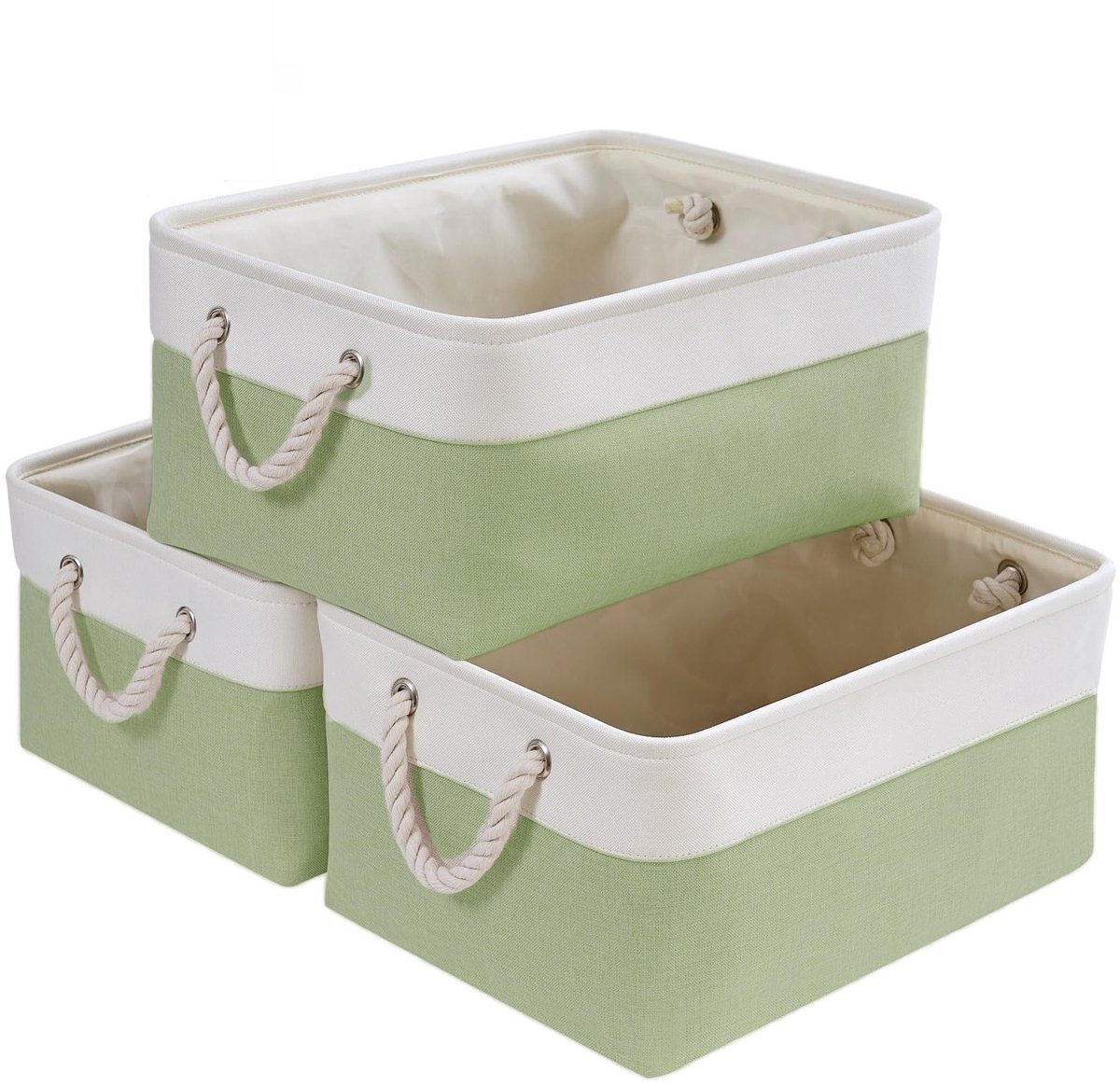 Omgoods - Opbergdozen met Handvatten, Set van 3, M