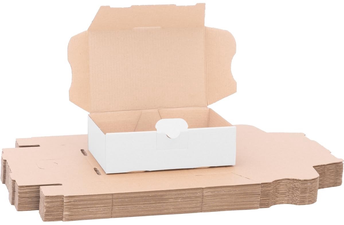 Omgoods - Set van 100 Maxi Verzenddozen 160 x 110 x 50 mm Wit