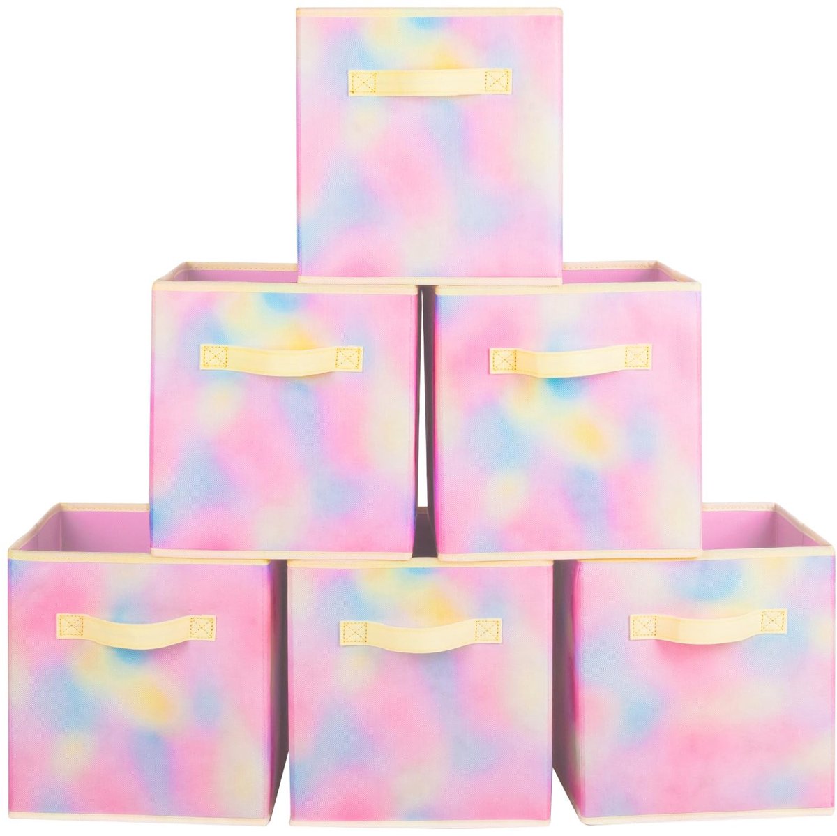 Omgoods - Vouwbare Opbergdozen 6 Stuks voor Kleding en Speelgoed, Chromatic Tie Dye