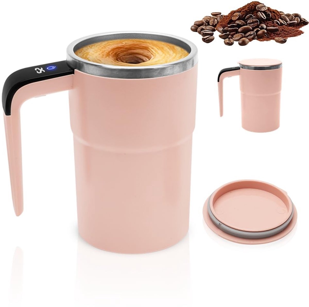 Omgoods - Automatische Koffiemok met Zelfroerfunctie en Temperatuurweergave