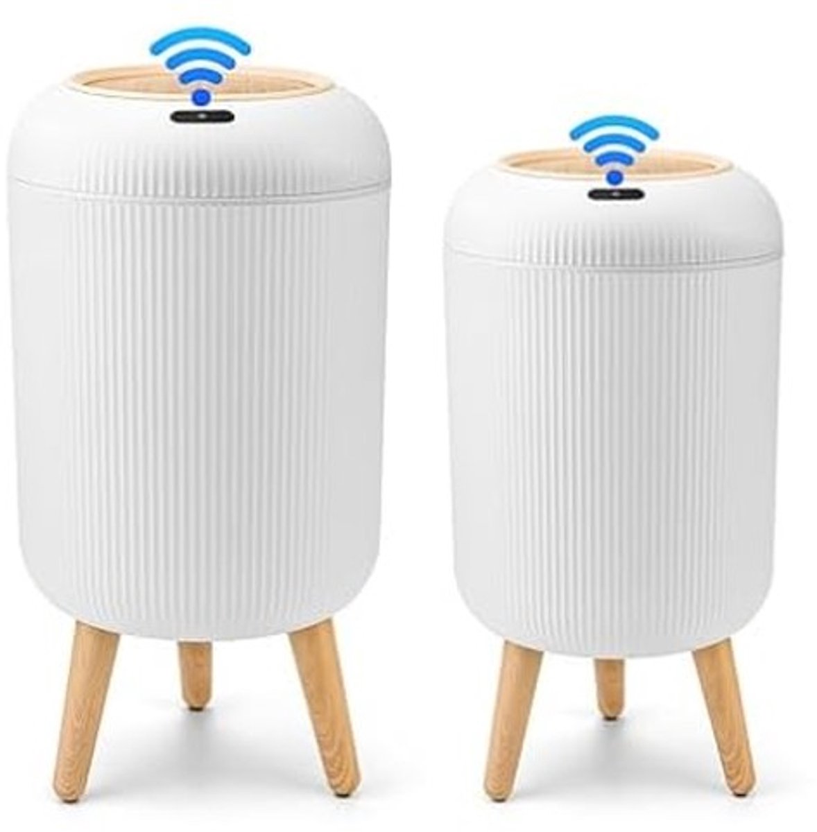 Omgoods - Set van 2 Automatische Sensor Prullenbakken 12L + 10L
