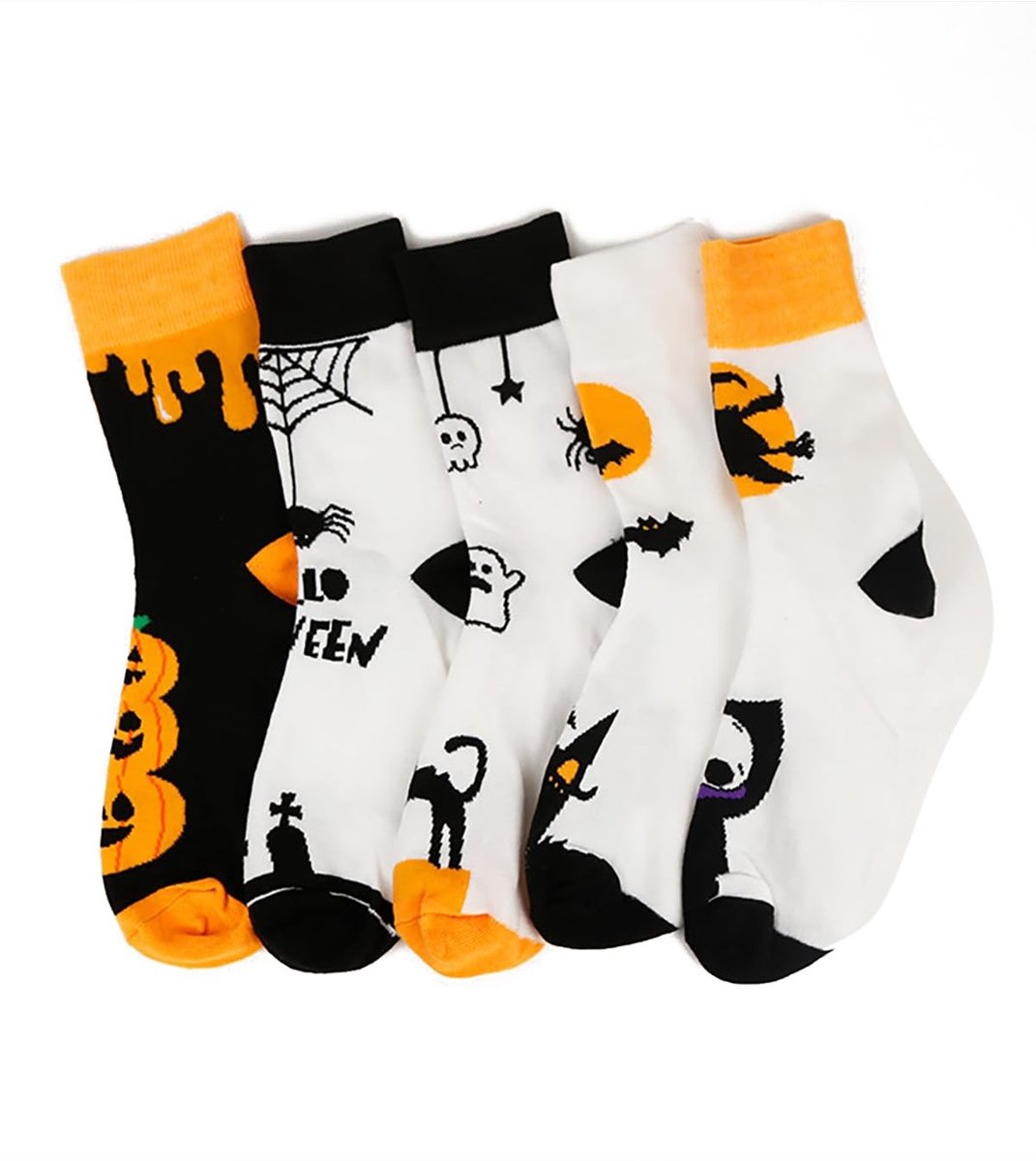 Omgoods - Dames Kousen tot de Kalf in Wit, One Size