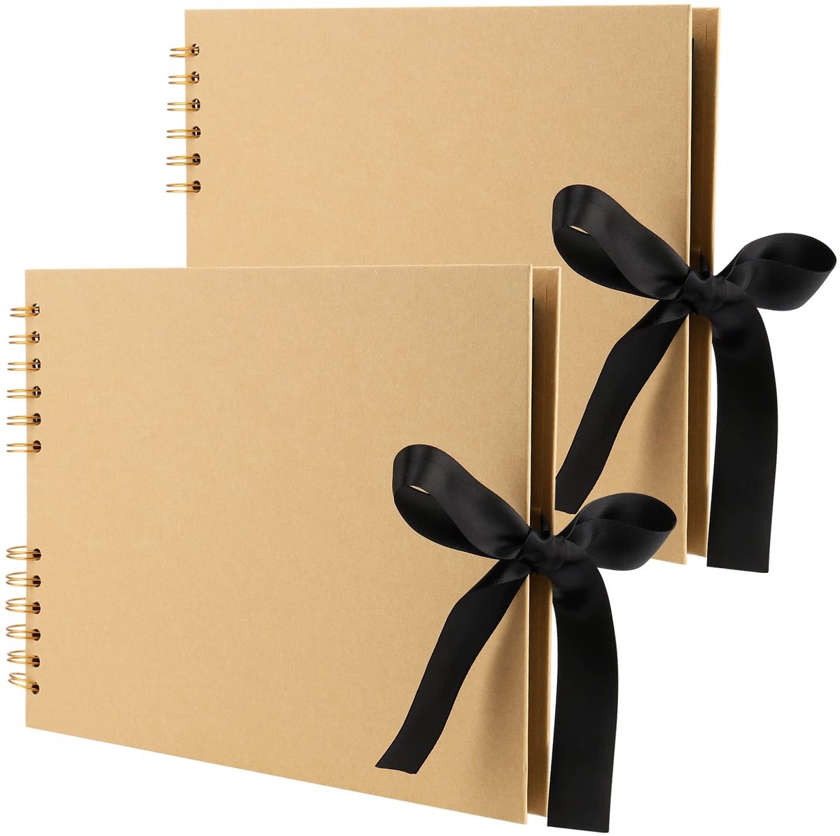 Omgoods - 2 Stuks A4 Fotoalbum - Spiraalalbum met 50 Pagina's