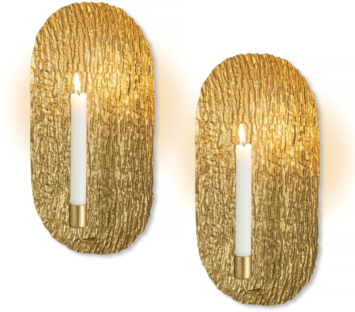 Omgoods - Set van 2 Vintage Wandluchters in Gouden Kleur