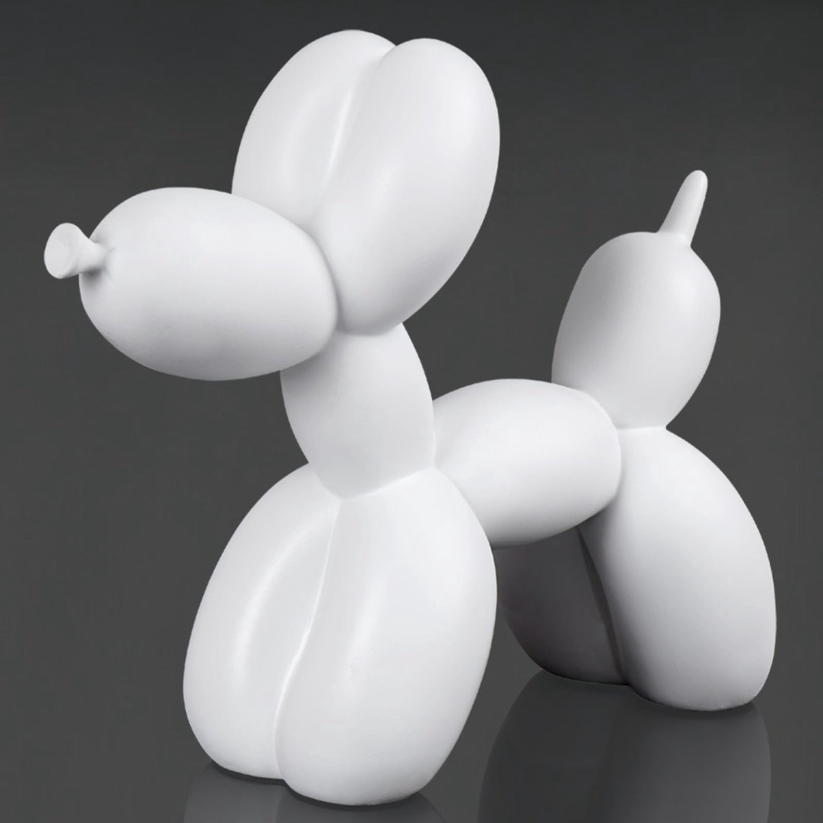 Omgoods - Witte Balloon Dog Decoratie, Handgemaakt Beeldje voor Interieur