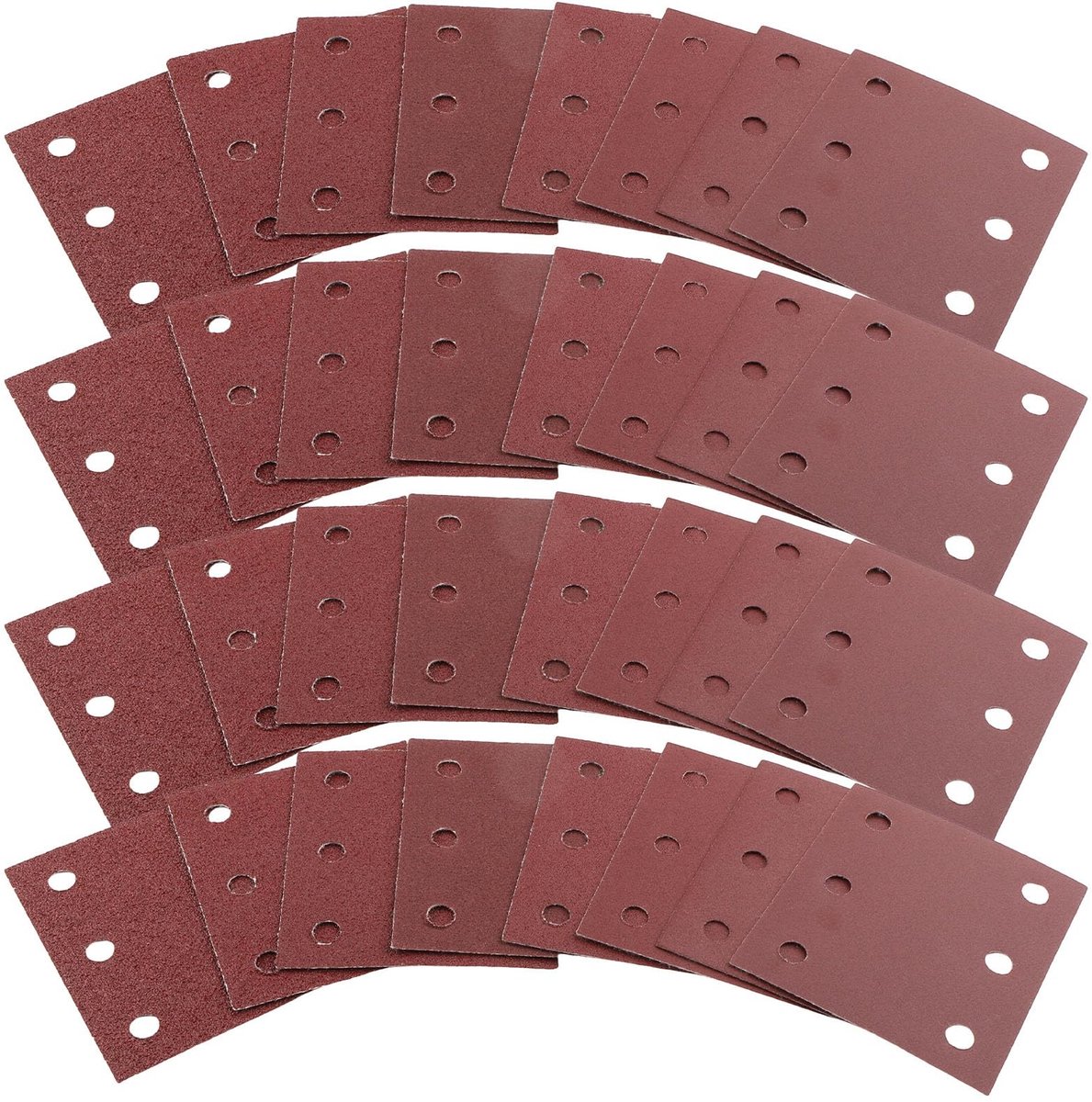 Omgoods - Set van 80 Schuurpapier met Diverse Korrelgroottes 115x101mm