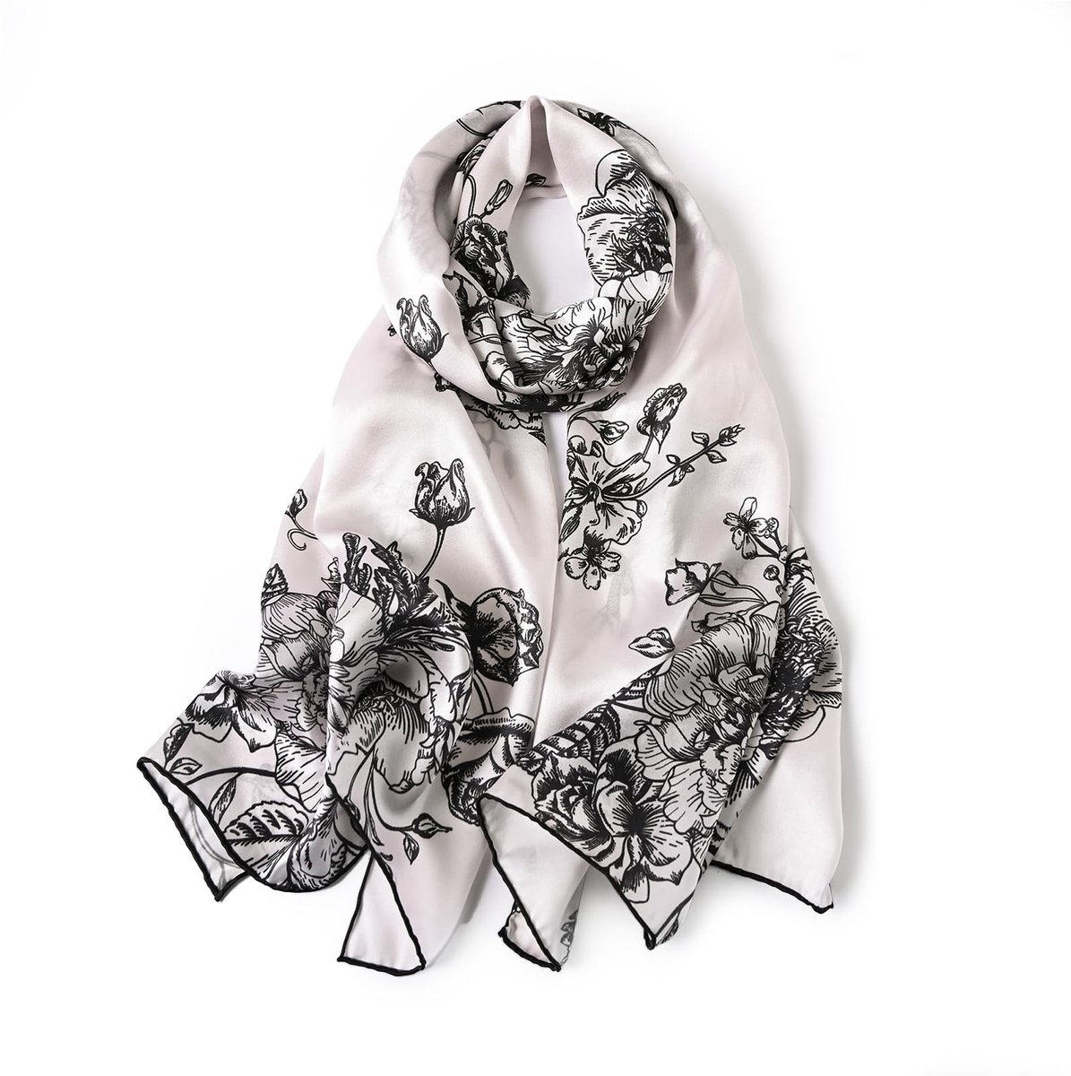 Omgoods - Luxe Zijde Sjaal voor Dames, 100% Natuurlijk Zijde