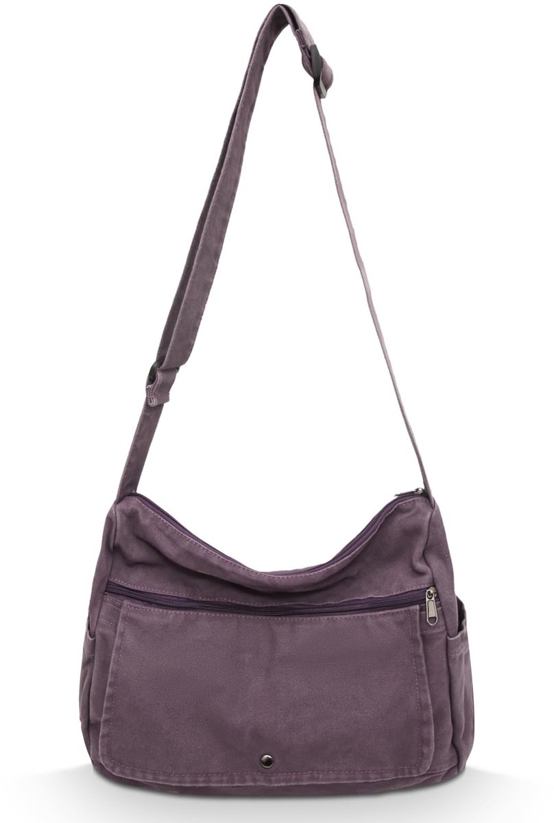 Omgoods - Unisex Canvas Schoudertas voor Kantoor en Reizen