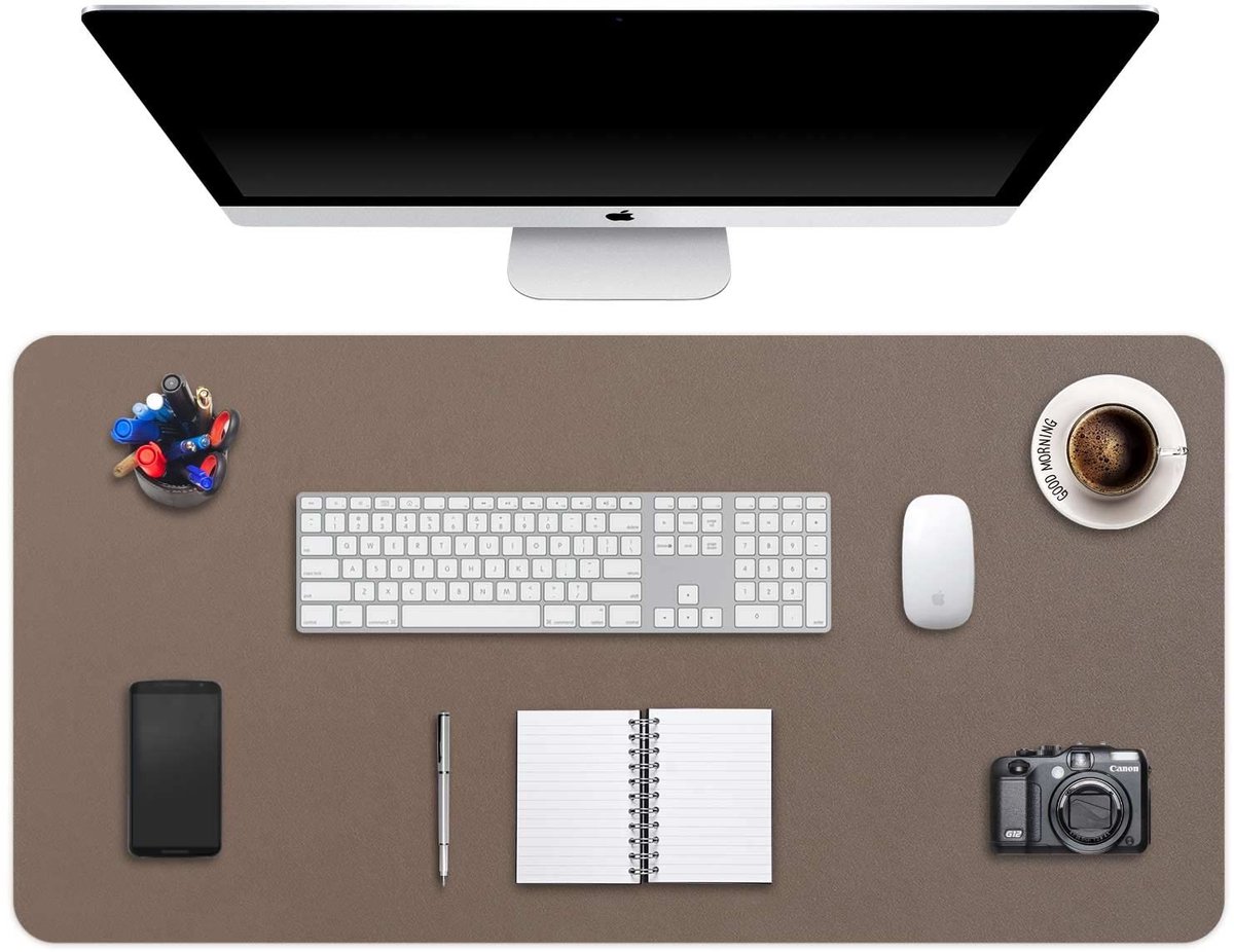 Omgoods - Desk Mat 120x60 cm - Waterdichte PU Leren Bureau Mat voor Thuis en Kantoor