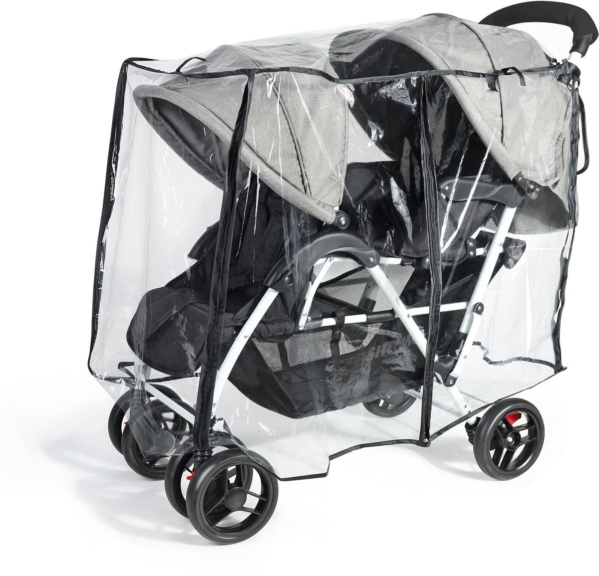 Omgoods - Universele Regenhoes voor Dubbele Kinderwagen