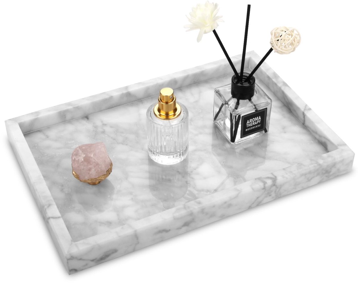 Omgoods - Marmeren Badkamertray 30x20cm voor Decoratie