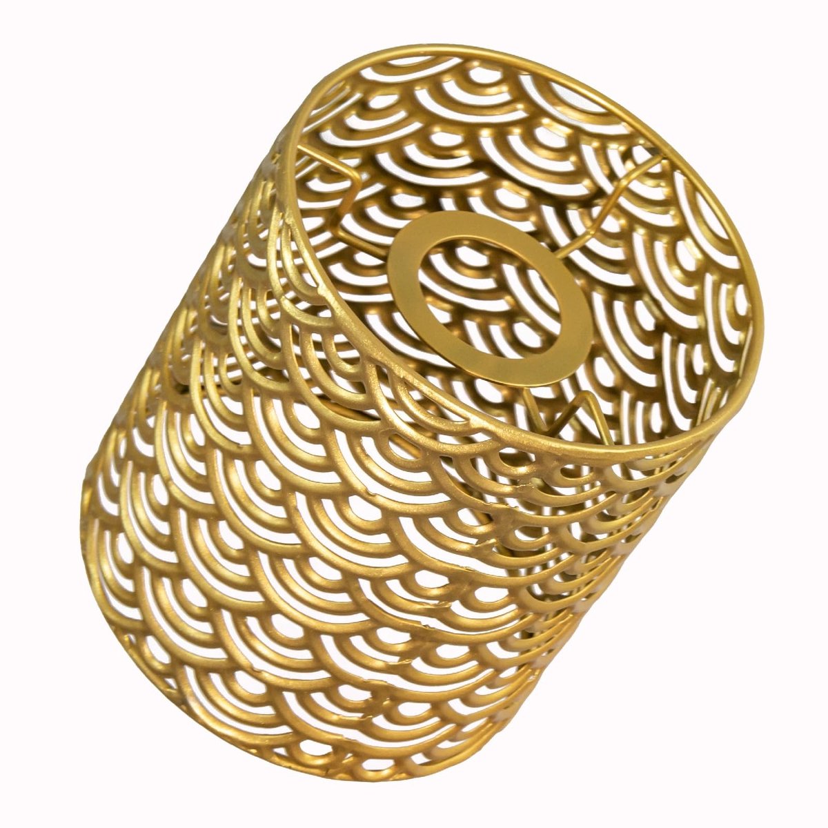 Omgoods - Decoratieve Lampenkap van Metaal met Golvenpatroon