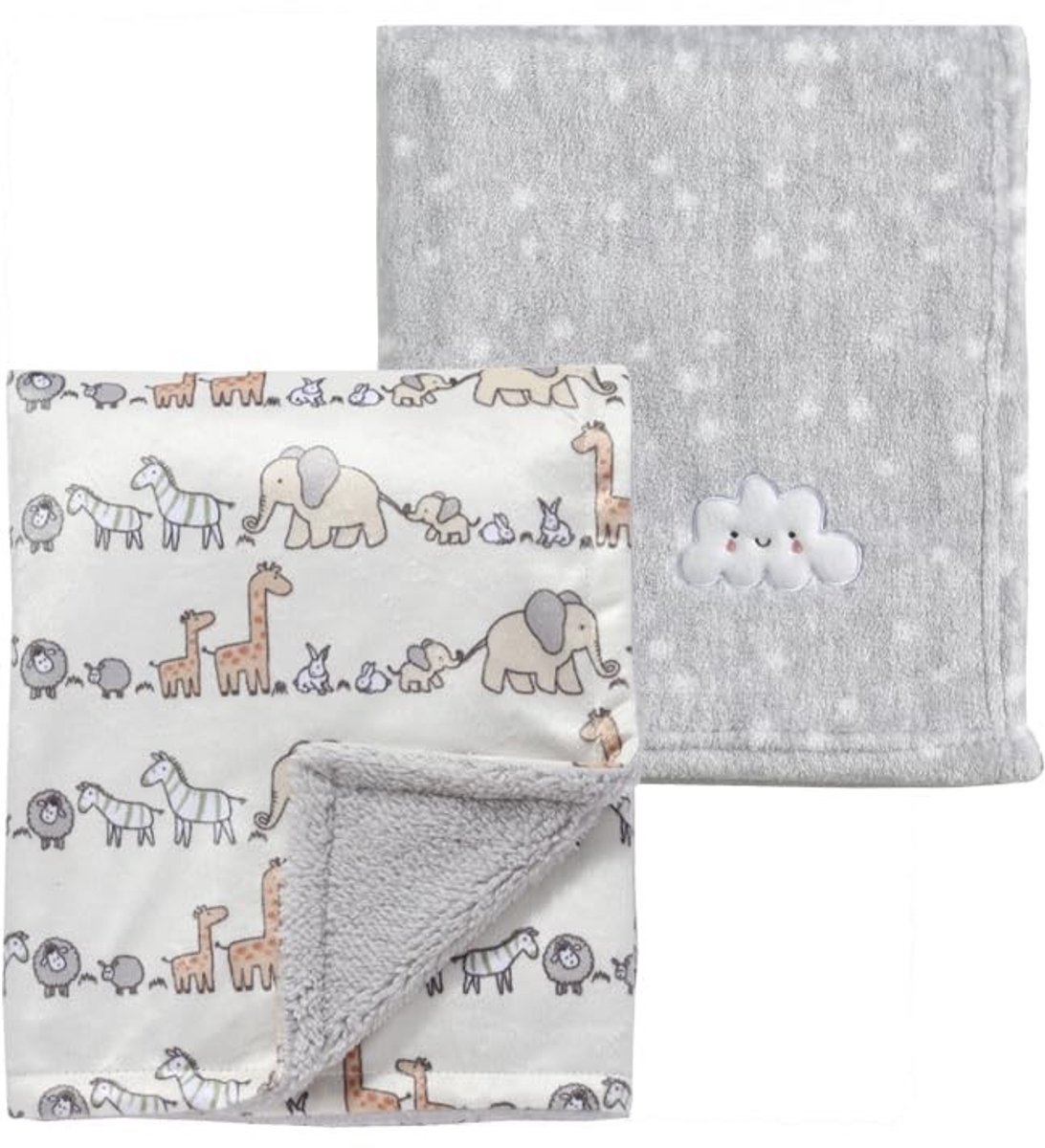 Omgoods - Set van 2 Schattige Babydekens voor Zuigelingen