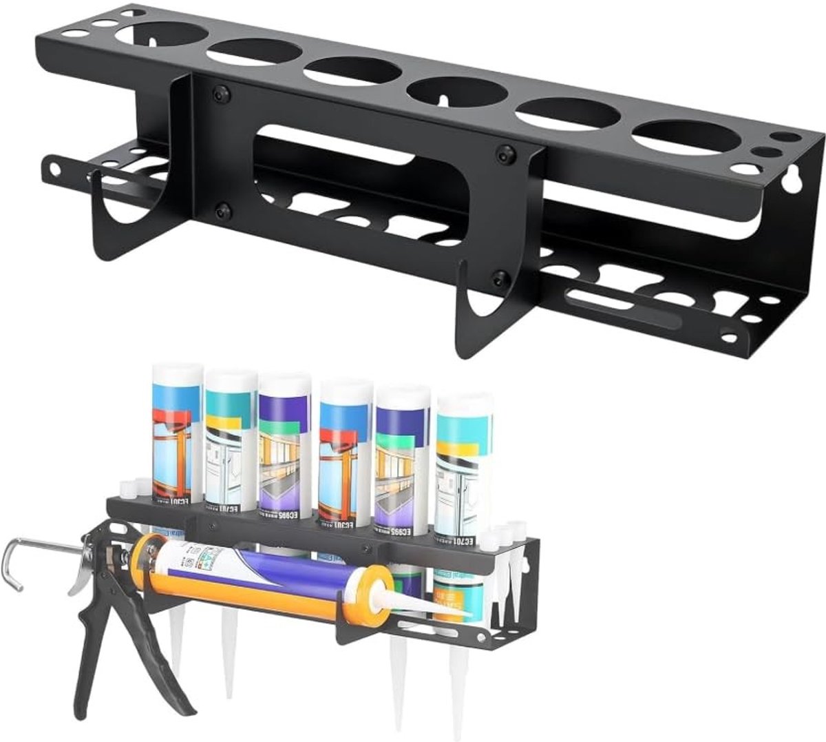 Omgoods - 6-Holes Wandhouder voor Sprayflessen en Gereedschap