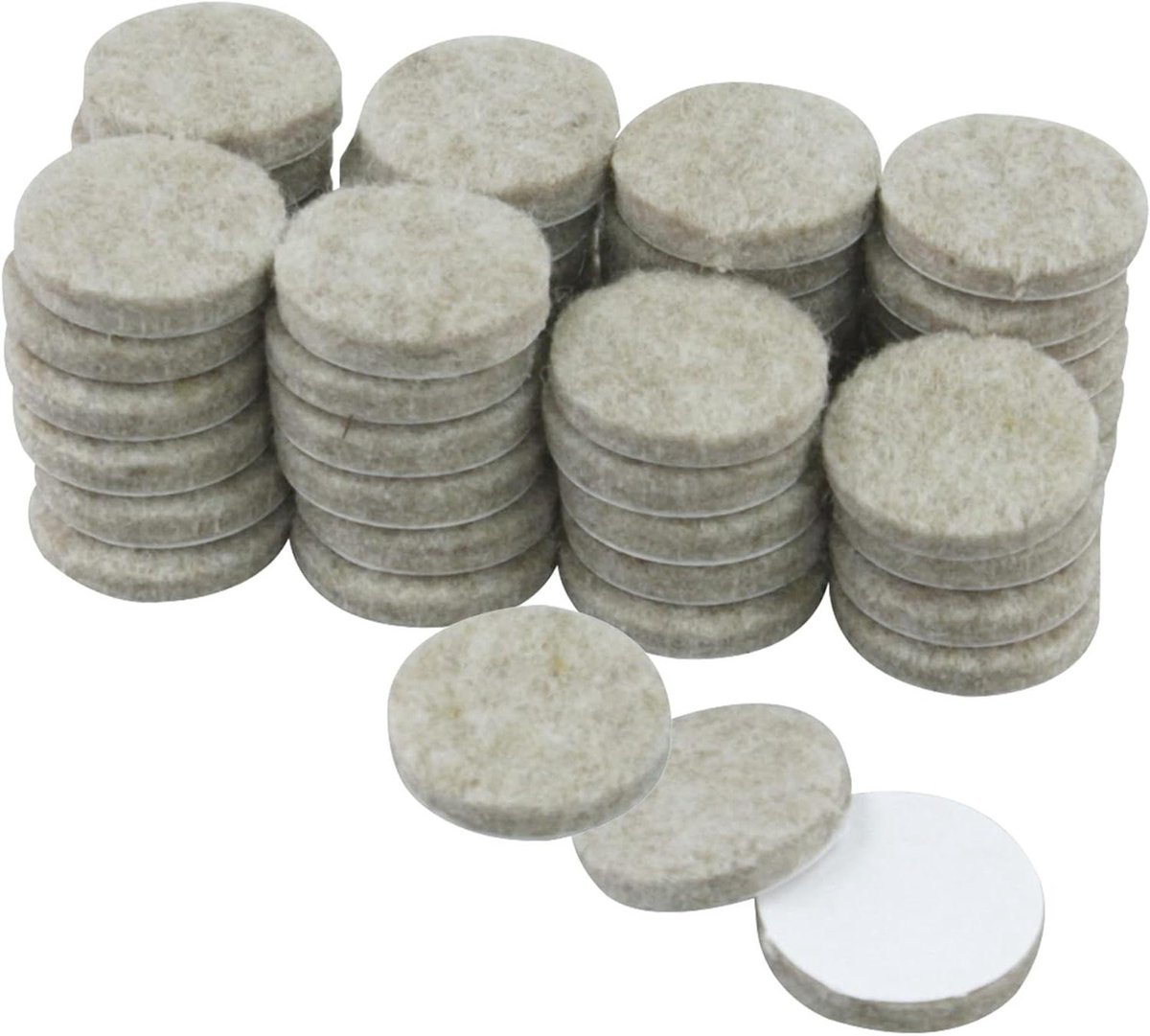Viltpads - Meubelvilt Pads - Vloeren Beschermen - Zelfklevende Achterkant - 25 mm - Grijs