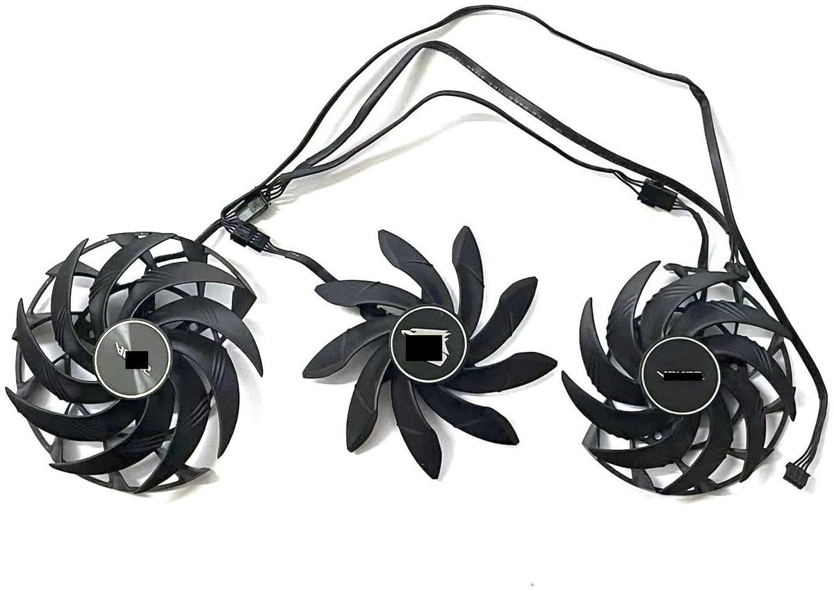 Grafische kaart ventilator - Koeler onderdeel - Hardware koelen - Efficiënte warmteafvoer - 90mm - Zwart