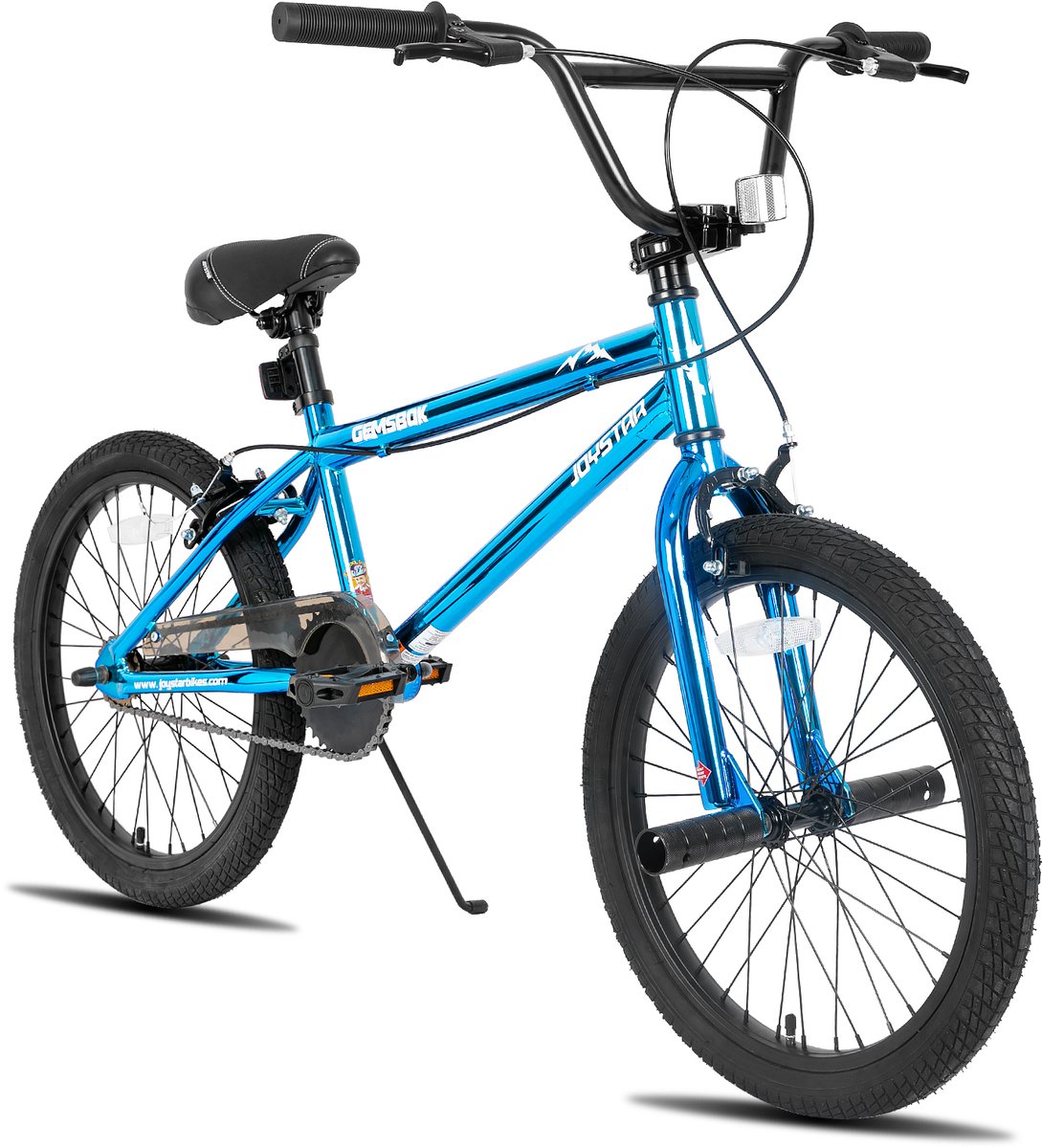JOYSTAR Gemsbok 20" BMX-fiets voor Kinderen - Freestyle Stuntfiets met Dubbele Handremmen - 20 Inch Wielen - Blauw - Leeftijd 7-10 Jaar