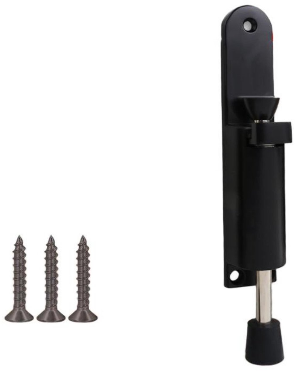 Deurstopper - 15 cm - Deurgrendel - Voetgrendel - Vloergrendel - Veervloergrendel - Positionerende deurstopper - Deurvoethouder - Antislip en duurzaam - Deurvoethouder - Gebruikt om de deur te beveiligen en open te houden - Verticale stop