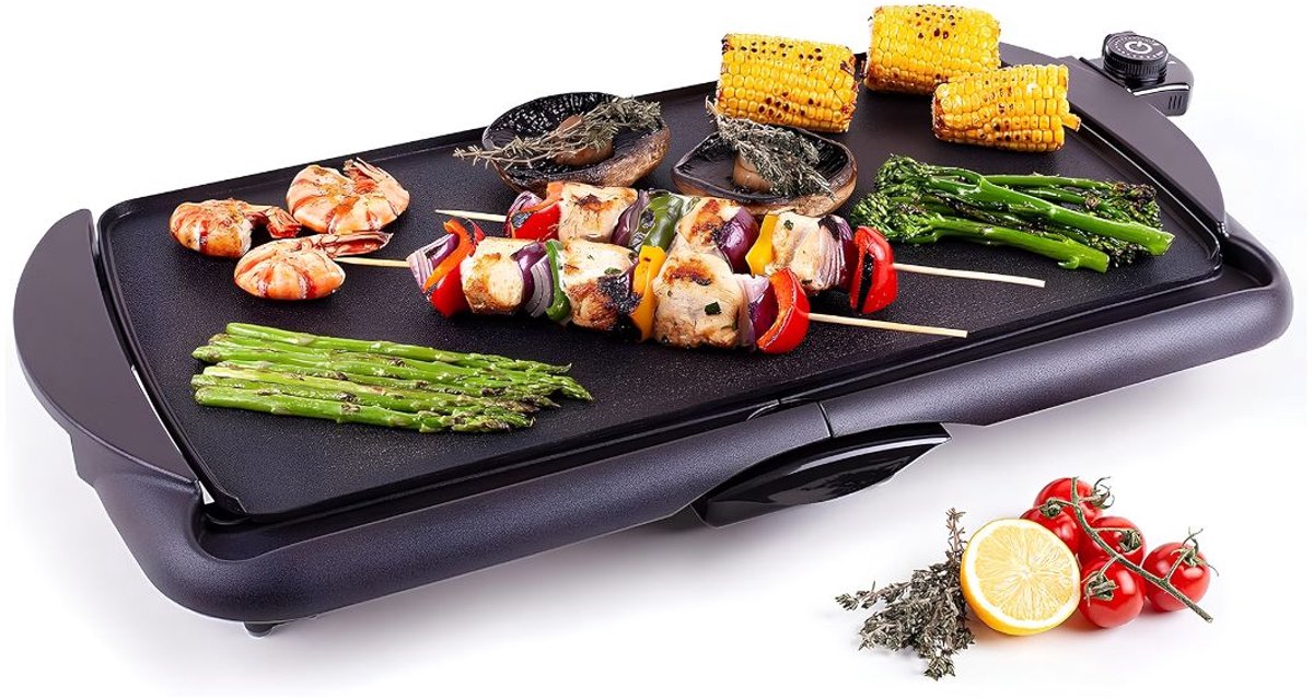 JCP® Gourmetstel - Bakplaat - Grill and Bakplaat - Zwart - 32cm x 62cm x 8cm