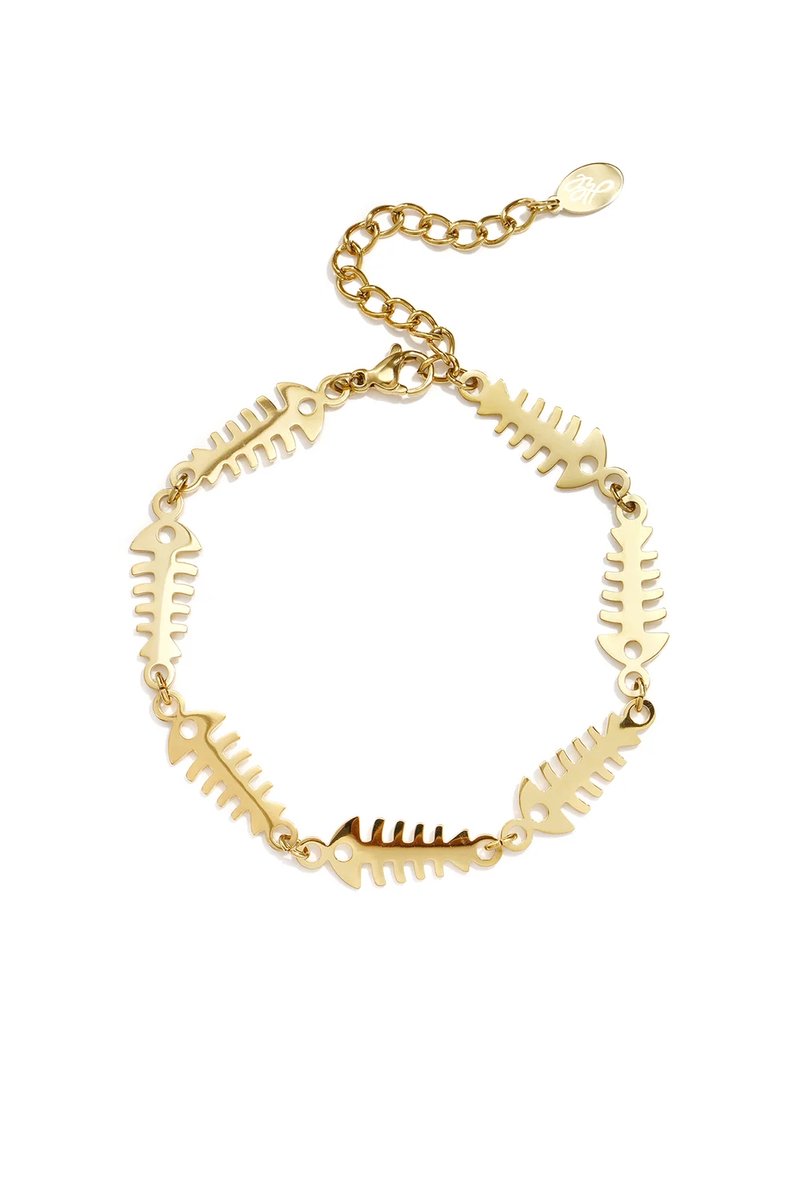 Stainless steel schakelarmbanden met visgraat