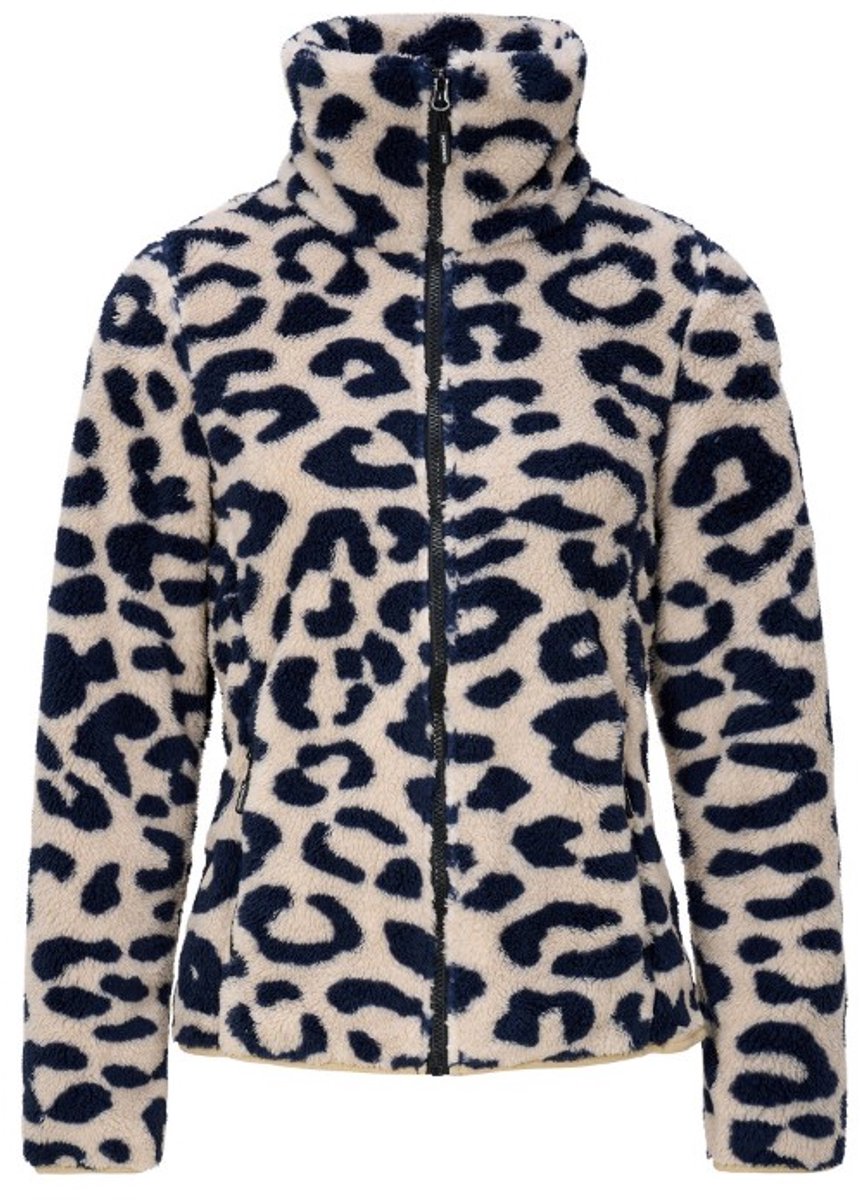 Vest Fenna navy/zand print teddy fleece Nordberg - maat M