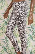 Leopard zwart/wit stretch jeans - Maat 40