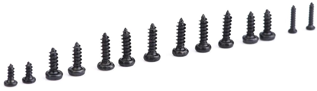 SnelShoppen - 1000 Stuks Kleine Schroeven Miniatuur Zelftappende Schroeven 1mm Hoofd Assortiment Kit voor Horloges, Brillen en Elektronica