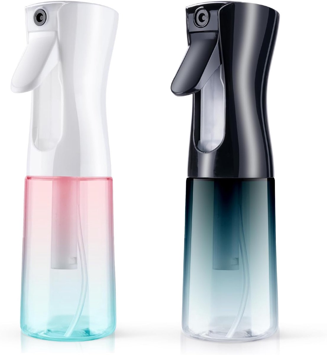 SnelShoppen - 2 Stuks Haar Spray Fles, Continue Water Mist Spray Fles, Multifunctionele Fijne Mist Spuitfles voor Haarverzorging, Planten en Schoonmak