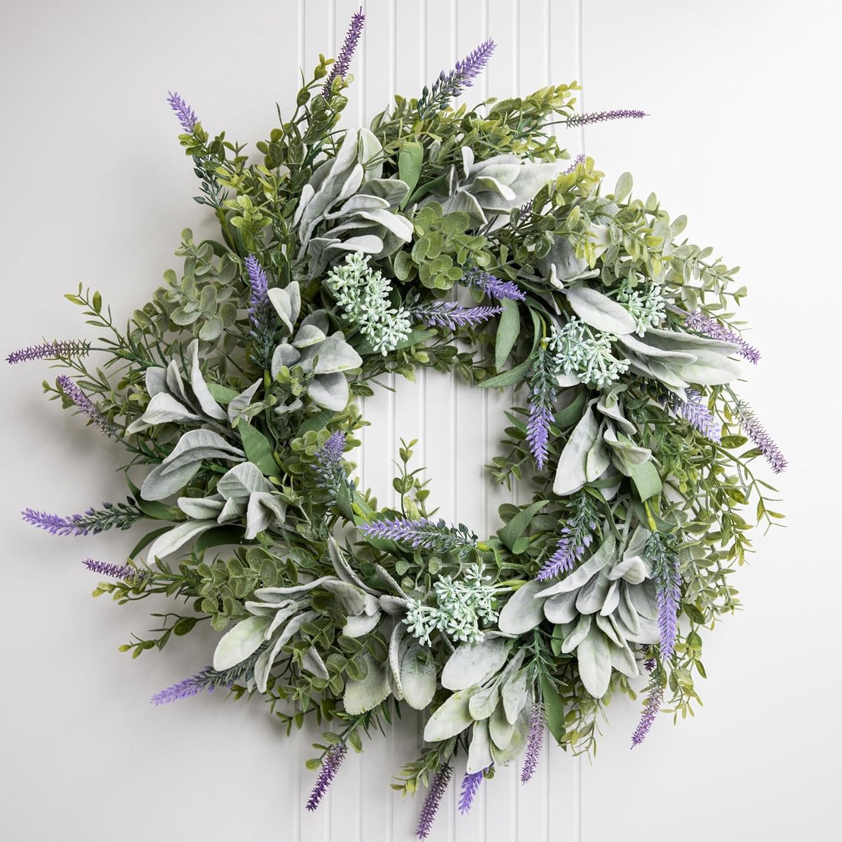 Deurkrans Kunstbloemen - Lavendel en Eucalyptus - Handgemaakt - Perfect voor jaarrond decoratie - ShopVlot