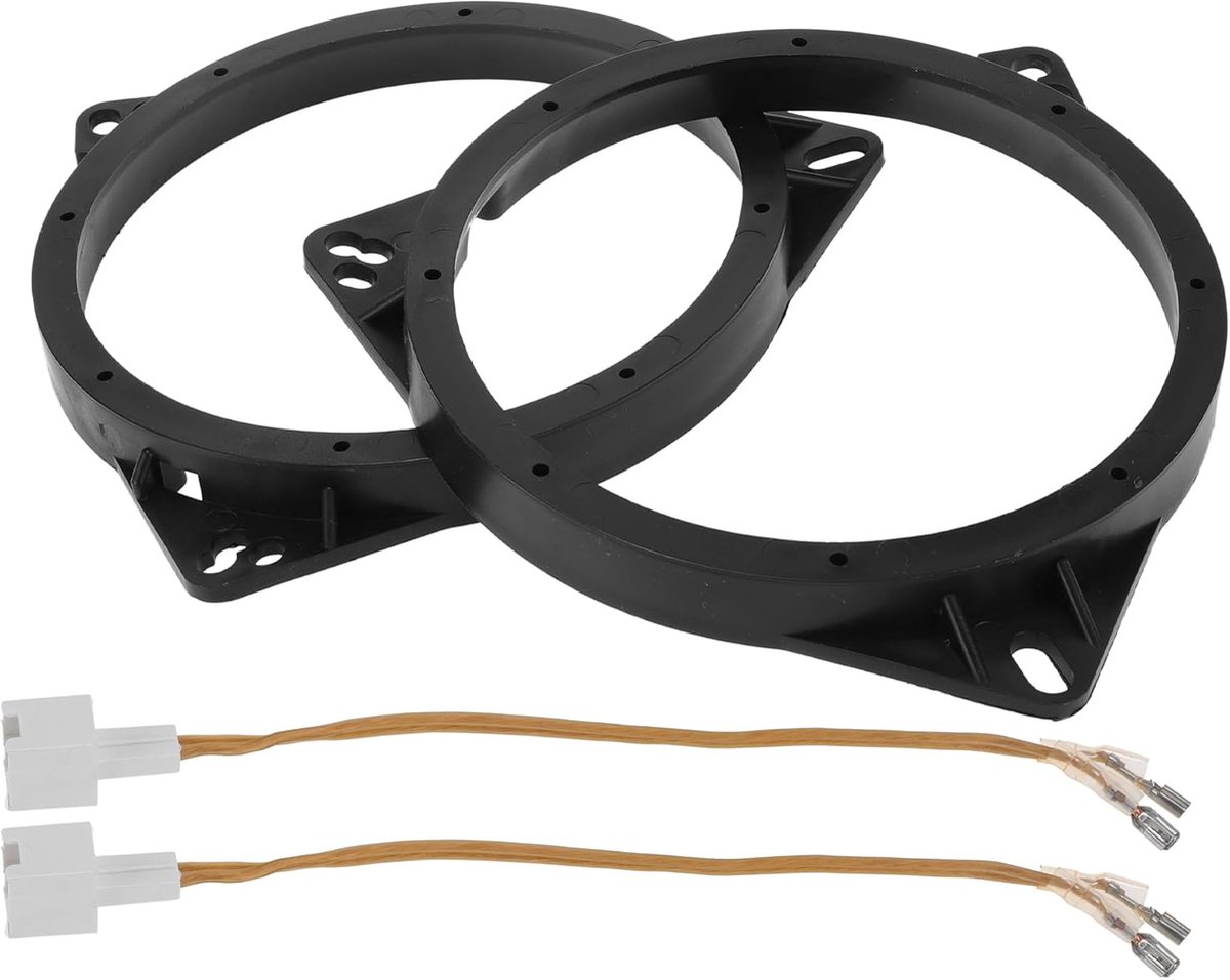 SnelShoppen - Speaker Spacer Ring Tweeter Adapter voor Nissan Qashqai - ABS Zwart - Met Audio Wiring Harness - Waterdicht voor Voor- en Achterdeuren