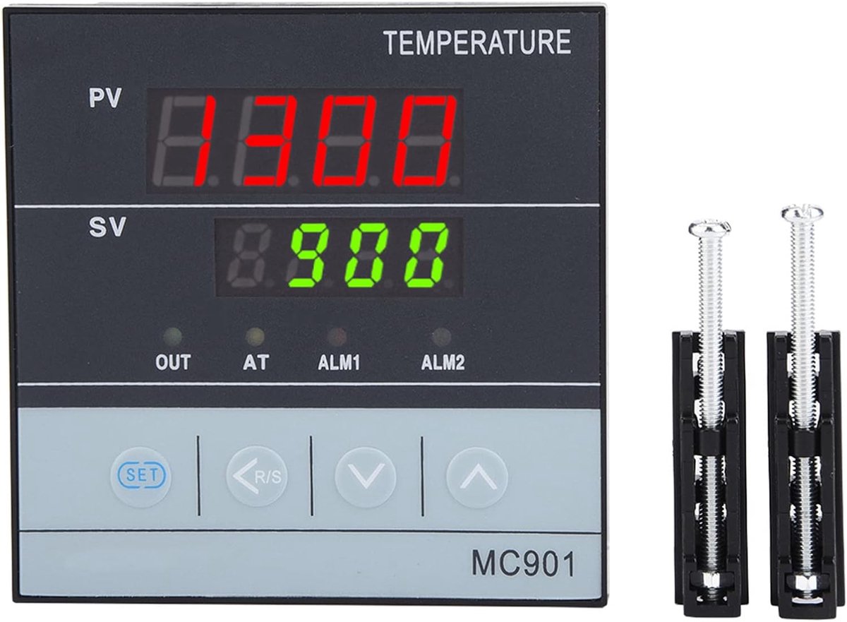 SnelShoppen - PID Temperatuur Controller MC Digitale K Type PT100 Programmeerbare Temperatuurmeet Sensor Ingang Relais SSR Uitgang Controle voor Keuke