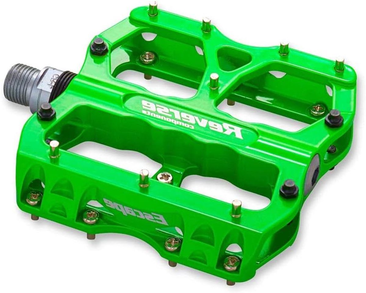 Fietspedaal - Platformpedaal Fietsaccessoire - Mountainbiken - 16 Stalen Pinnen - 100 x 100 mm - Groen