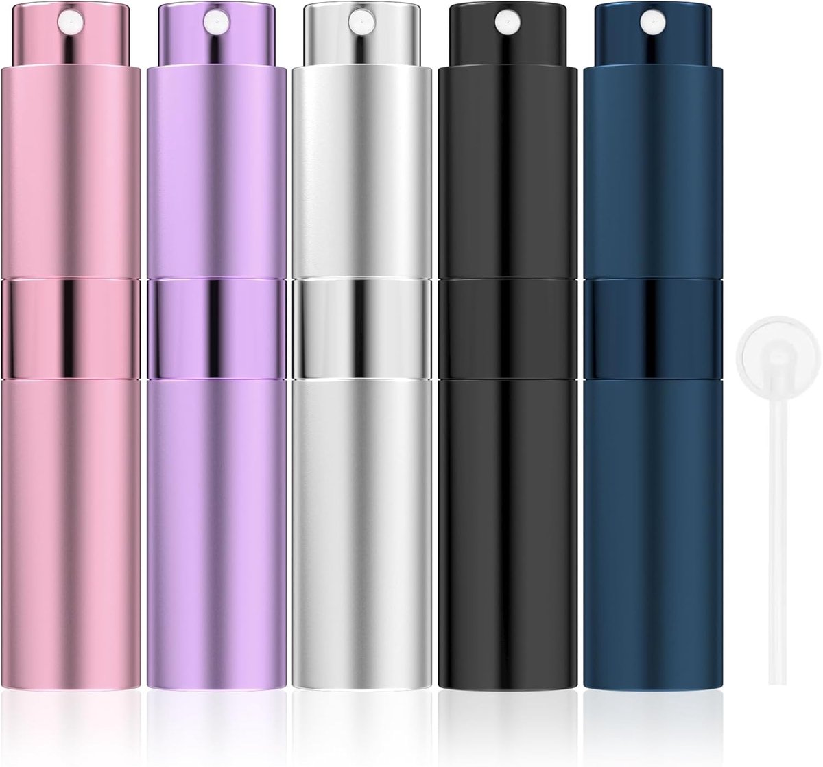 5 stuks reis parfumhouder, parfumverstuiver, atomizer, vernevelaarfles, lege spuitfles, flescontainer, vernevelaarflessen, 8 ml, 5 kleuren
