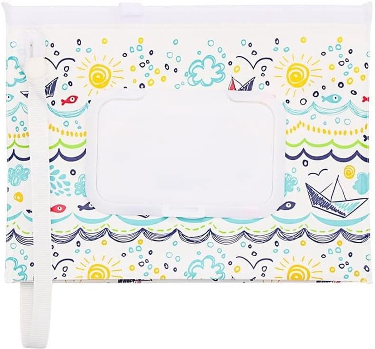 SnelShoppen - Tissuebox Baby Wet Wipe Pouch Cute Snap-Strap Herbruikbare Vochtige Doekjes Tas Met Flip Deksel Voor Buiten Gebruik, Handige Accessoire