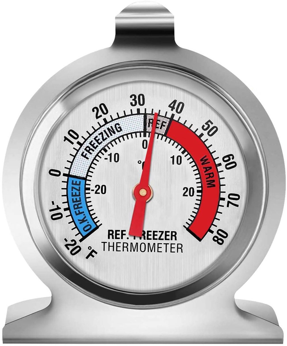 Koelkastthermometer grote wijzer - klassieke serie - batterijvrij - betrouwbaar temperatuur meten - ShopVlot