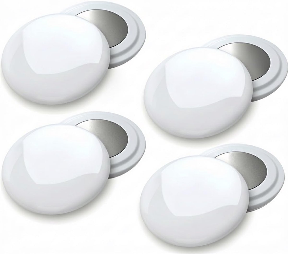 Hardlopen 18 mm zonder Spelden, Wit | 3 g per stuk, geen gaten in sportkleding, snelle plaatsing, vaste grip in regen en zweet, marathon, triatlon, waterdichte tas