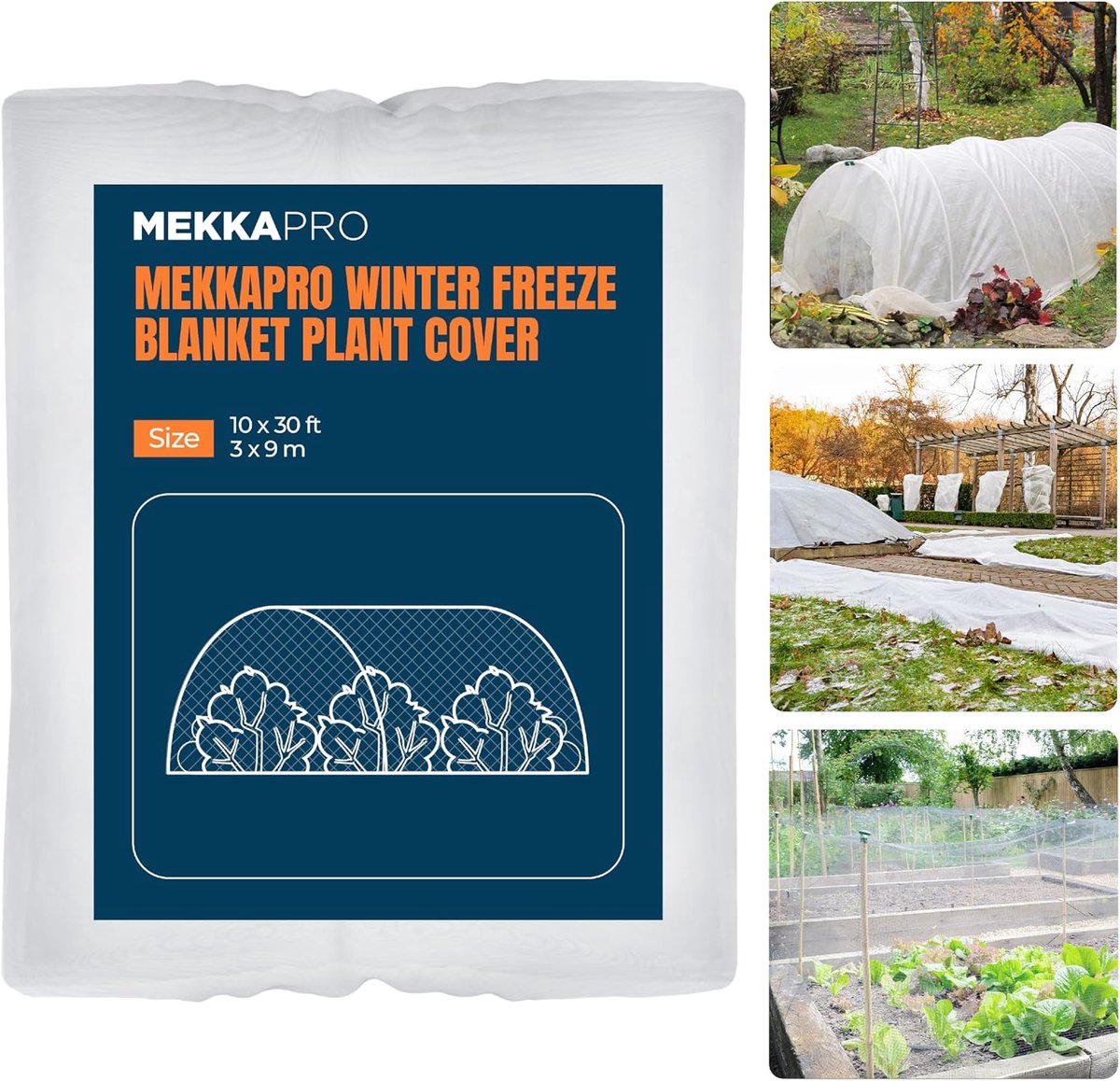 Frostbescherming plantdekens 3 x 9 m - Aanpasbare bescherming - UV-bestendige plantdoeken - ShopVlot