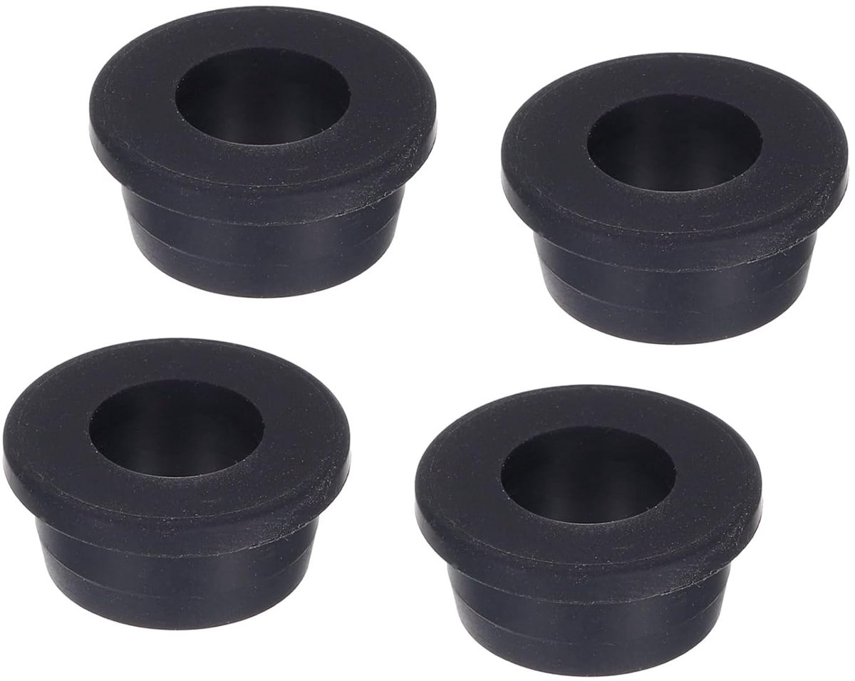 sourcing map 1.2 inch OD 0.6 inch ID (30x15mm) Zwart Rubber Doorvoer 4 stks Pakking Bescherming Kabel Zachte Doorvoer voor Kabel Pijp
