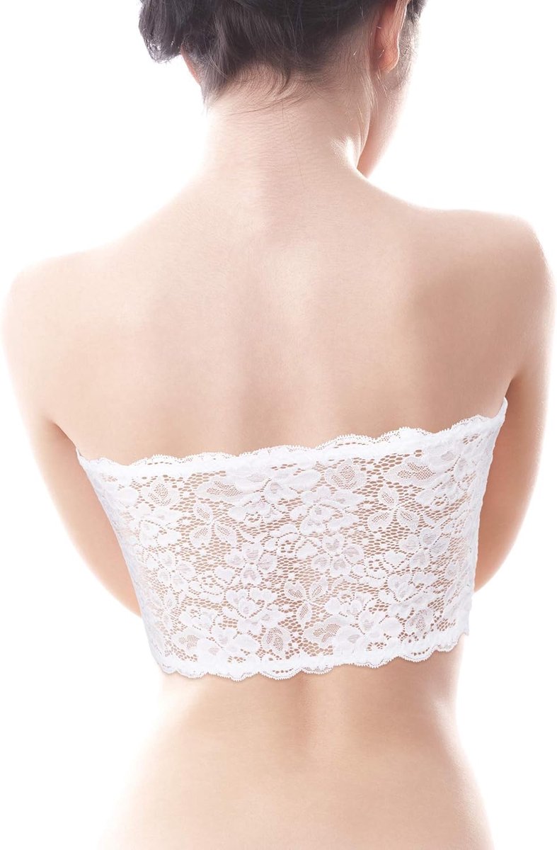 Bloemenkant tube top voor dames, bandeau strapless bh’s, naadloos, rekbaar, borstomslag