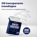 Doos met 210 paremmin mondtape strips en losse transparante strips.