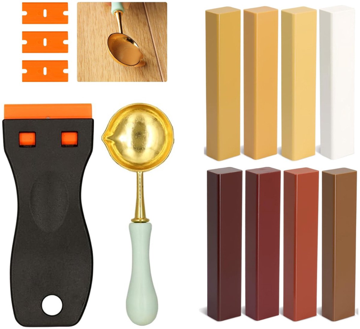 Zavio® Laminaat Reparatieset - Laminaatvuller - Vuller - Stiften Set